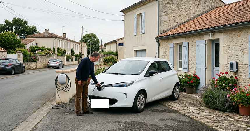 Installation de borne de recharge IRVE