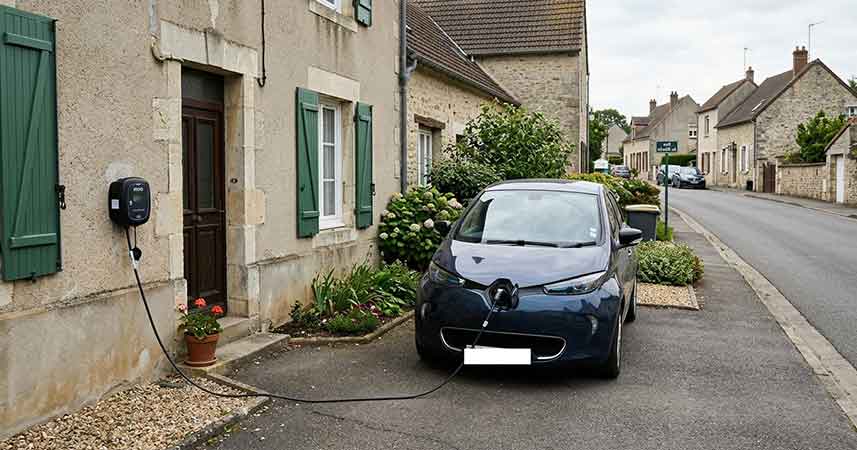 Installation de borne de recharge IRVE