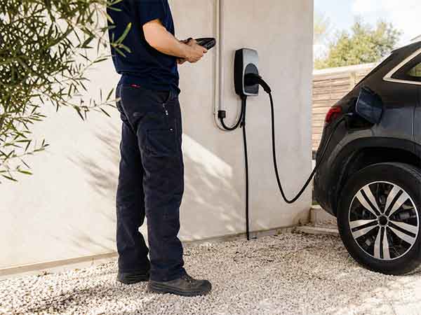 Installation de borne de recharge IRVE